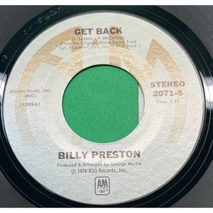 Billy Preston Space Race / Get Back 45 Funk Soul 1978 A&M Records 2071